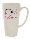 Conical Latte Coffee Mug - The Perfect EDM Cord Pink Drinkware TooLoud-Conical Latte Mug-TooLoud-White-Davson Sales