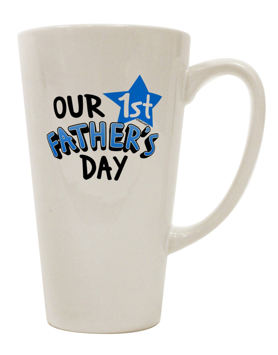 Conical Latte Coffee Mug - The Perfect Gift for Celebrating Father's Day TooLoud-Conical Latte Mug-TooLoud-White-Davson Sales