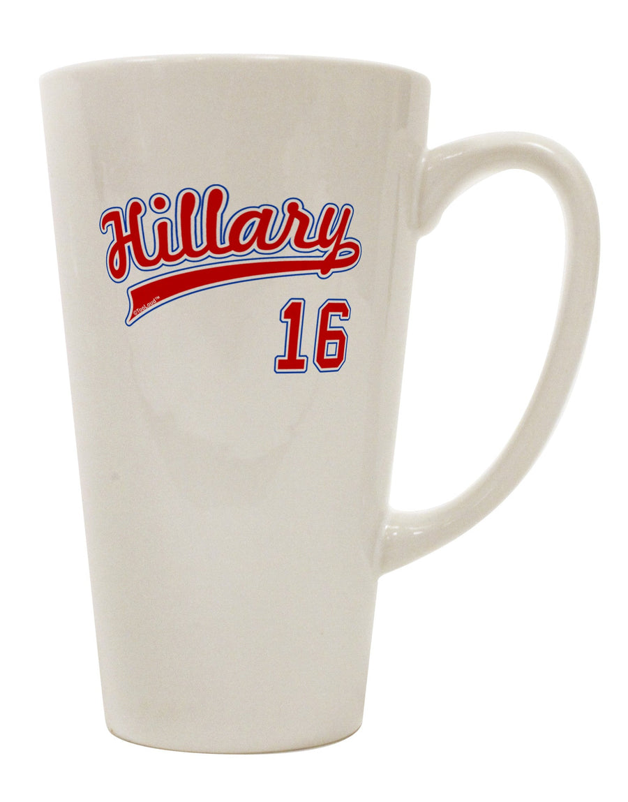 Conical Latte Coffee Mug - The Perfect Hillary Jersey 16 Drinkware TooLoud-Conical Latte Mug-TooLoud-White-Davson Sales