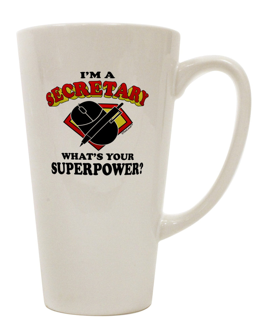 Conical Latte Coffee Mug - The Ultimate Secretary's Superpower Tool-Conical Latte Mug-TooLoud-White-Davson Sales