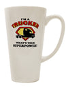 Conical Latte Coffee Mug - The Ultimate Trucker's Superpower Companion - TooLoud-Conical Latte Mug-TooLoud-White-Davson Sales