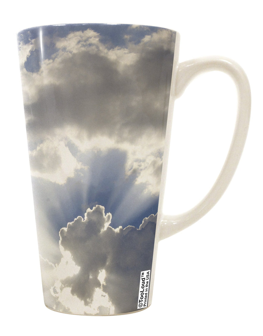 Conical Latte Coffee Mug with All Over Print - A Perfect Blend of Blue Sky and Silver Linings TooLoud-Conical Latte Mug-TooLoud-White-Davson Sales