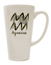 Conical Latte Coffee Mug with Aquarius Symbol - Perfect for Beverage Enthusiasts-Conical Latte Mug-TooLoud-White-Davson Sales