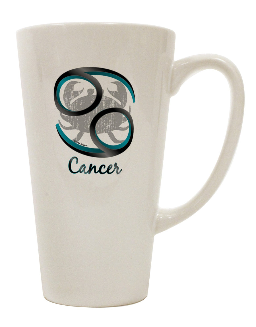 Conical Latte Coffee Mug with Cancer Symbol - Perfect for Sipping in Style! - TooLoud-Conical Latte Mug-TooLoud-White-Davson Sales