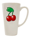 Conical Latte Coffee Mug with Cherries Design - Perfect for Savoring Your Favorite Beverages - TooLoud-Conical Latte Mug-TooLoud-White-Davson Sales