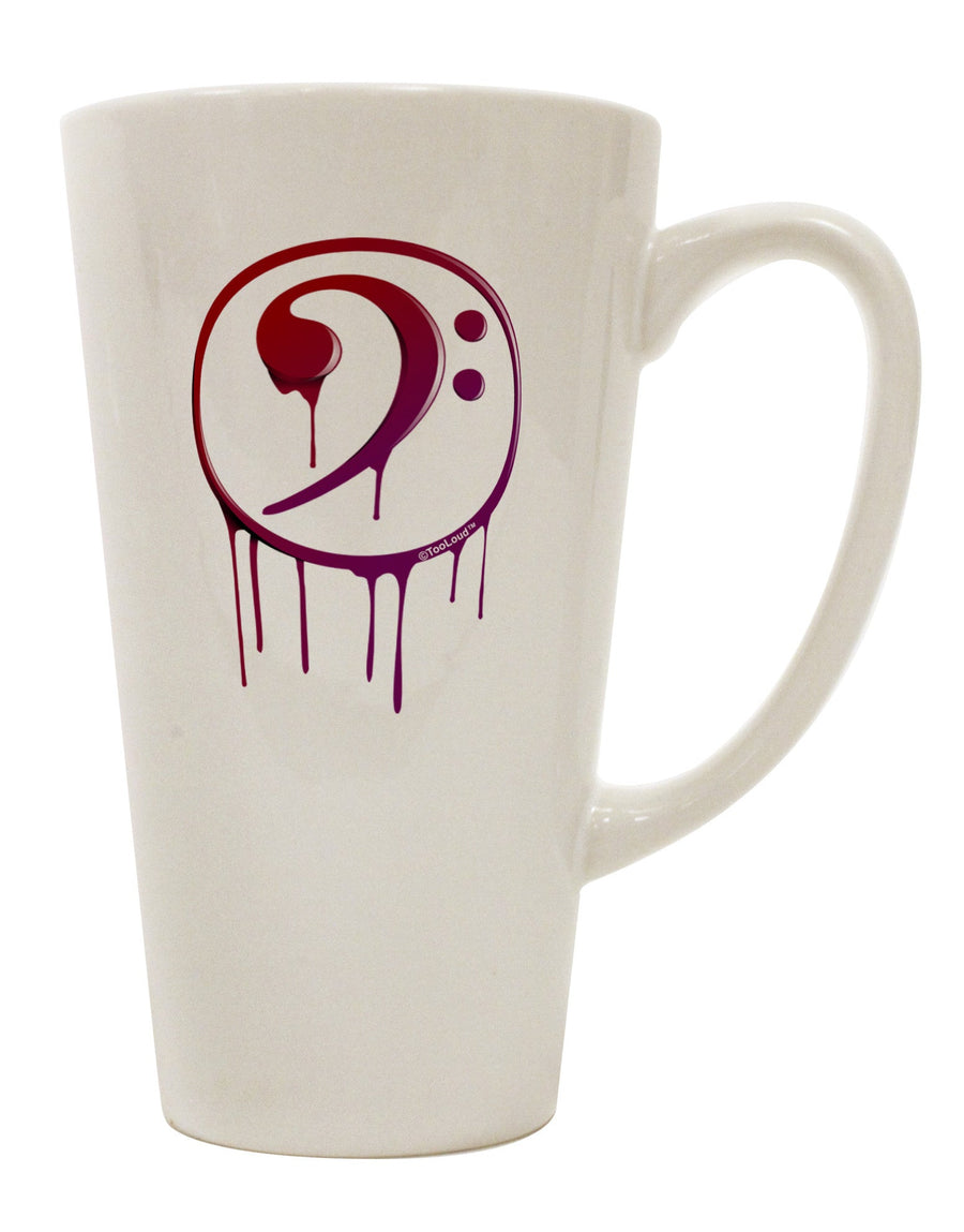 Conical Latte Coffee Mug with Dripping Bass Symbol - TooLoud-Conical Latte Mug-TooLoud-White-Davson Sales