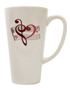 Conical Latte Coffee Mug with Heart Sheet Music Design - TooLoud-Conical Latte Mug-TooLoud-White-Davson Sales