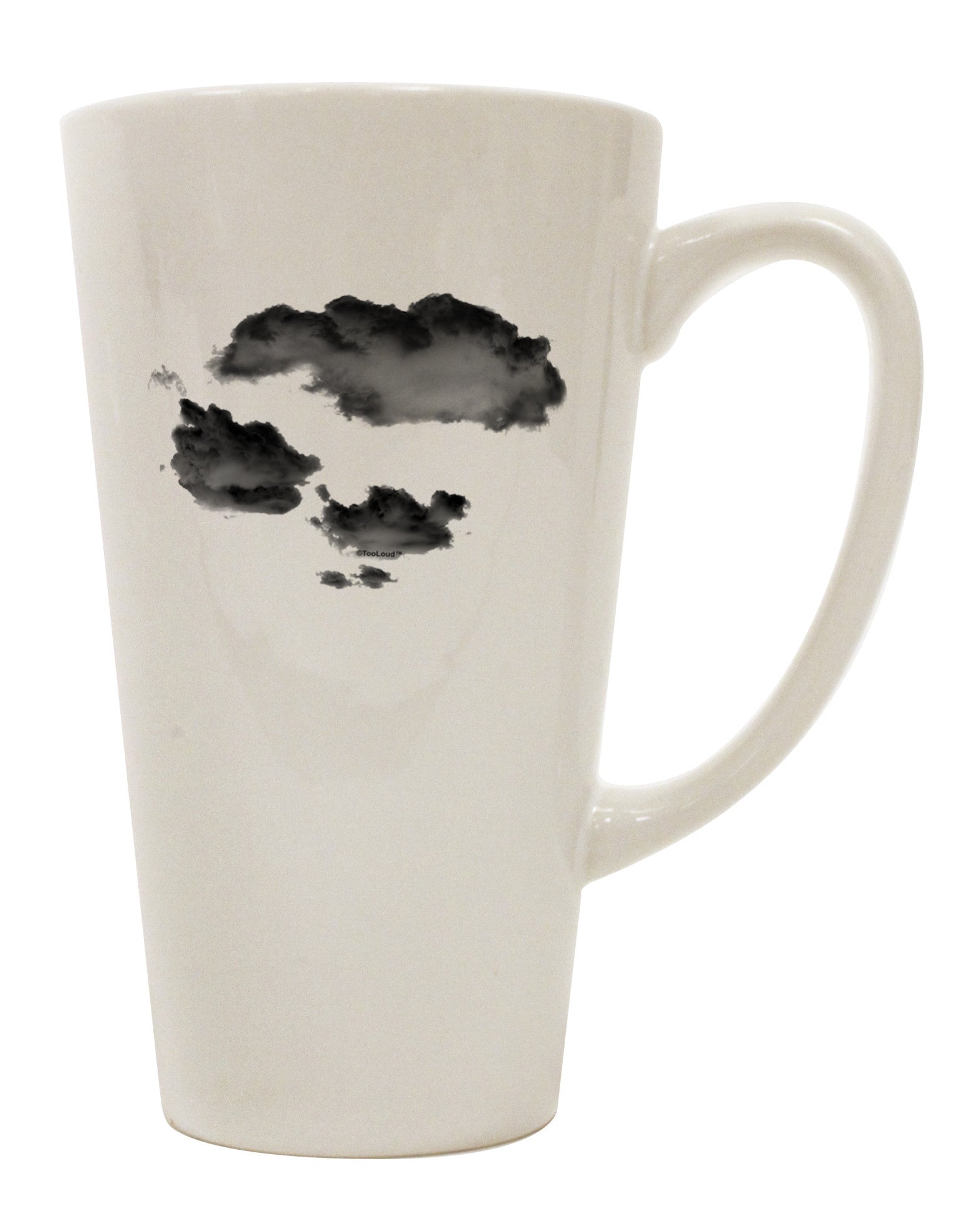 Conical Latte Coffee Mug | Inverted Puffy Clouds Design – Davson Sales