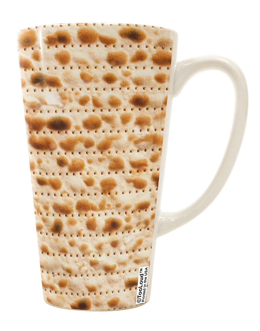 Conical Latte Coffee Mug with Matzo Design - Perfect for Savoring Your Favorite Beverages! - TooLoud
