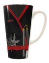 Conical Latte Coffee Mug with Ninja Red AOP Design - Perfect for Coffee Enthusiasts! - TooLoud-Conical Latte Mug-TooLoud-White-Davson Sales