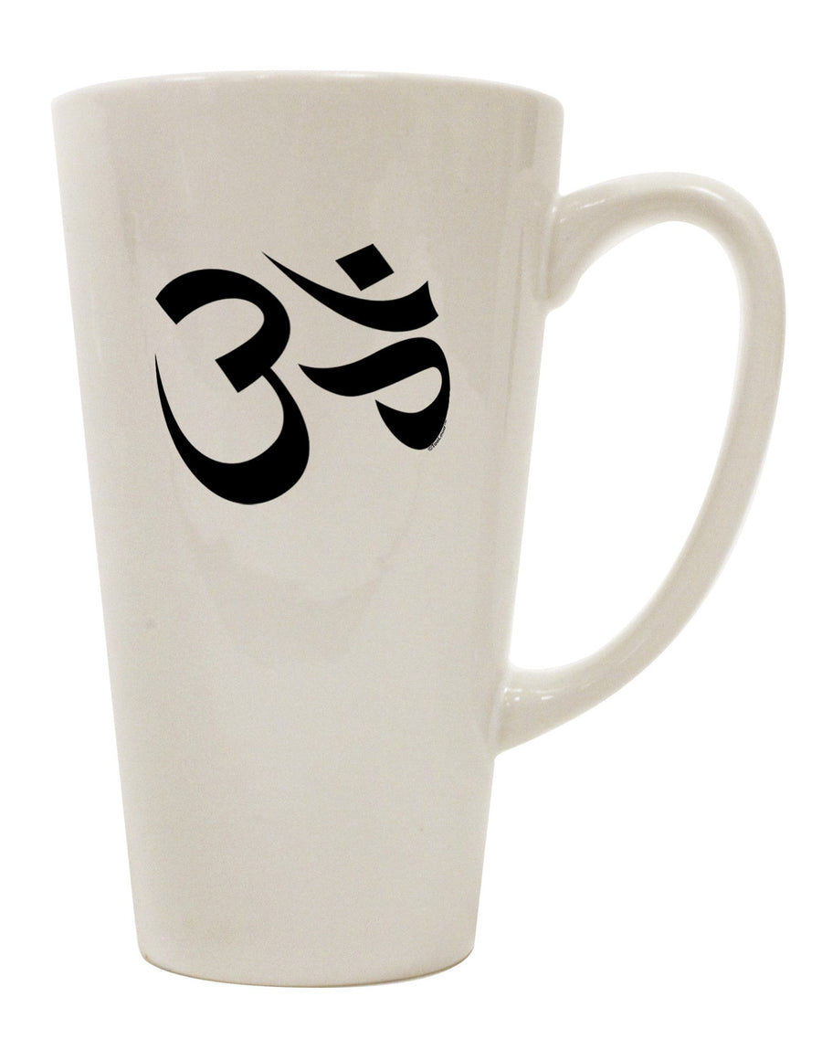 Conical Latte Coffee Mug with Om Symbol - Perfect for Savoring Your Favorite Beverages - TooLoud-Conical Latte Mug-TooLoud-White-Davson Sales