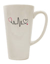 Conical Latte Coffee Mug with Stethoscope Heartbeat Design - TooLoud-Conical Latte Mug-TooLoud-White-Davson Sales