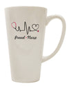 Conical Latte Coffee Mug with Stethoscope Heartbeat Text - Expertly Crafted Drinkware TooLoud-Conical Latte Mug-TooLoud-White-Davson Sales