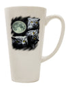 Conical Latte Coffee Mug with Three Owls and Moon Design - Perfect for Coffee Enthusiasts! - TooLoud-Conical Latte Mug-TooLoud-White-Davson Sales