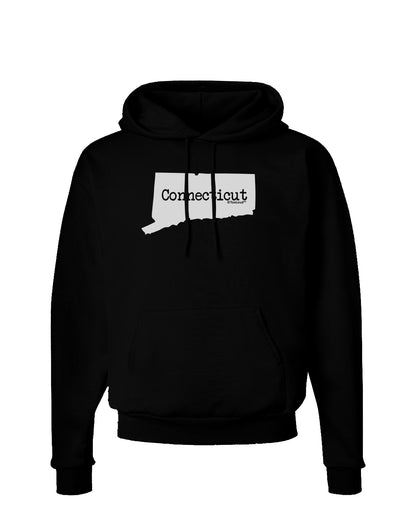 Connecticut - United States Shape Dark Hoodie Sweatshirt by TooLoud-Hoodie-TooLoud-Black-Small-Davson Sales