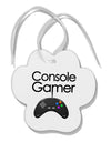 Console Gamer Paw Print Shaped Ornament by TooLoud-Ornament-TooLoud-White-Davson Sales