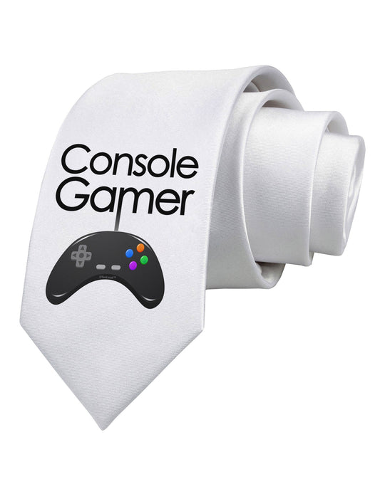 Console Gamer Printed White Necktie