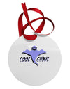 Cool Ghoul Circular Metal Ornament-Ornament-TooLoud-White-Davson Sales