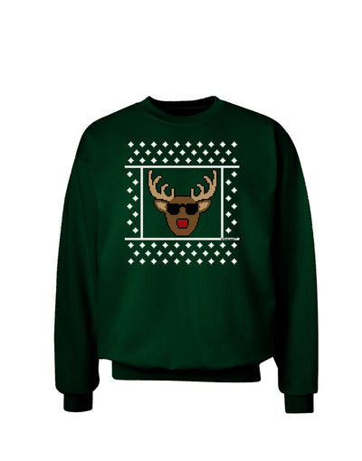 Cool Rudolph Sweater Adult Dark Sweatshirt-Sweatshirts-TooLoud-Deep-Forest-Green-Small-Davson Sales