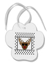 Cool Rudolph Sweater Paw Print Shaped Ornament-Ornament-TooLoud-White-Davson Sales