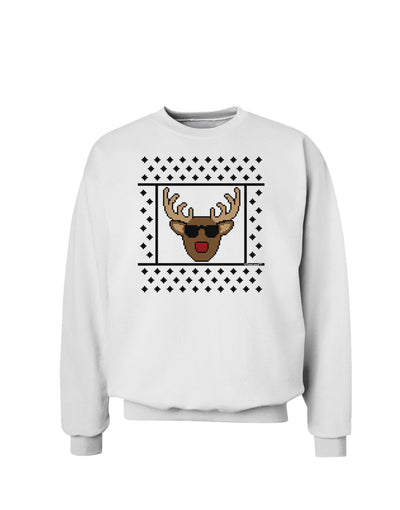 Cool Rudolph Sweater Sweatshirt-Sweatshirts-TooLoud-White-Small-Davson Sales