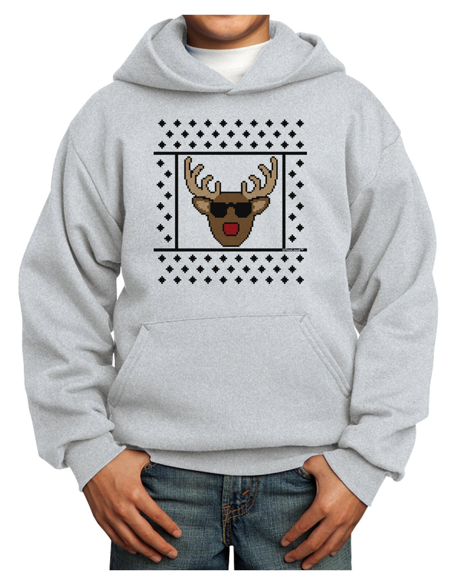 Cool Rudolph Sweater Youth Hoodie Pullover Sweatshirt-Youth Hoodie-TooLoud-White-XS-Davson Sales