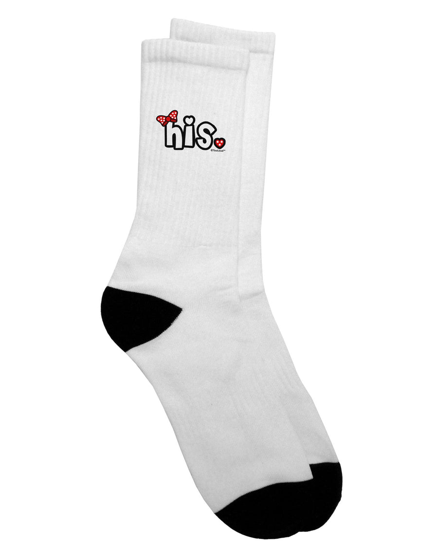 Coordinated His and Hers Design: His - Red Bow Adult Crew Socks - by TooLoud-Socks-TooLoud-White-Ladies-4-6-Davson Sales