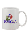 Coqui Boricua 11 oz Coffee Mug - Expertly Crafted Drinkware-11 OZ Coffee Mug-TooLoud-White-Davson Sales