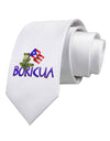 Coqui Boricua Printed White Necktie