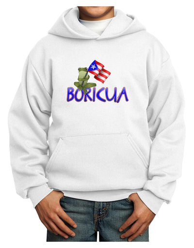 Coqui Boricua Youth Hoodie Pullover Sweatshirt-Youth Hoodie-TooLoud-White-XS-Davson Sales