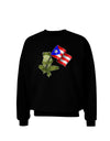 Coqui Holding Flag Adult Dark Sweatshirt-Sweatshirts-TooLoud-Black-Small-Davson Sales