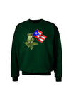 Coqui Holding Flag Adult Dark Sweatshirt-Sweatshirts-TooLoud-Deep-Forest-Green-Small-Davson Sales