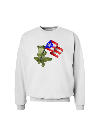 Coqui Holding Flag Sweatshirt-Sweatshirts-TooLoud-White-Small-Davson Sales