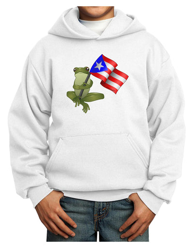 Coqui Holding Flag Youth Hoodie Pullover Sweatshirt-Youth Hoodie-TooLoud-White-XS-Davson Sales