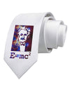 Cosmic Galaxy - E equals mc2 Printed White Necktie by TooLoud