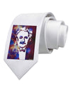 Cosmic Galaxy Printed White Necktie by TooLoud