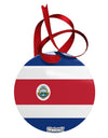 Costa Rica Flag AOP Circular Metal Ornament All Over Print-Ornament-TooLoud-White-Davson Sales