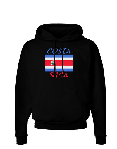 Costa Rica Flag Dark Hoodie Sweatshirt-Hoodie-TooLoud-Black-Small-Davson Sales