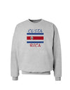 Costa Rica Flag Sweatshirt-Sweatshirts-TooLoud-AshGray-Small-Davson Sales