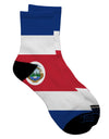 Costa Rican Flag Adult Short Socks with All Over Print - TooLoud-Socks-TooLoud-White-Ladies-4-6-Davson Sales