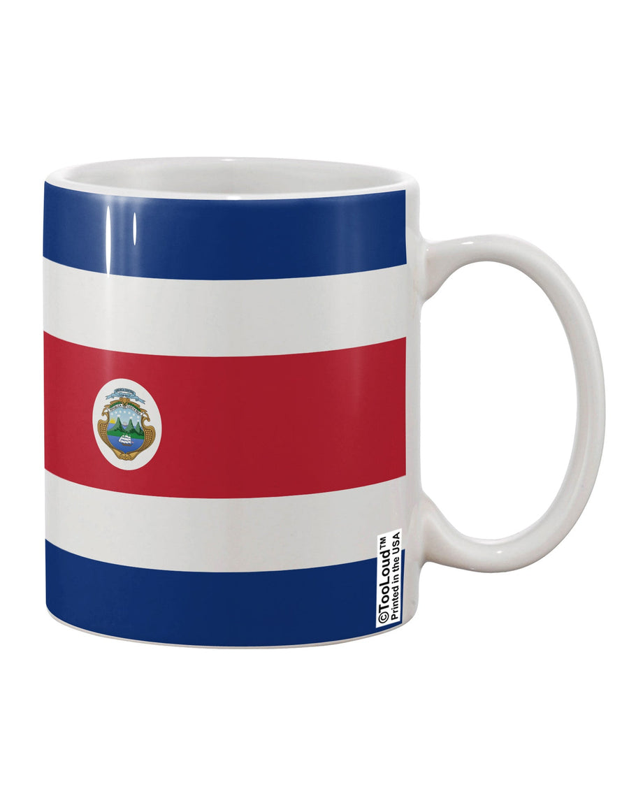 Costa Rican Flag AOP Printed 11 oz Coffee Mug - Exquisitely Crafted Drinkware TooLoud-11 OZ Coffee Mug-TooLoud-White-Davson Sales