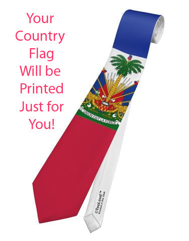Country Flag Necktie AOP Printed All Over Print Tie