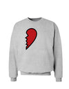 Couples Heart Halves Sweatshirt - Left Half or Right Half-Sweatshirts-TooLoud-Ash Gray Right Half-Small-Davson Sales