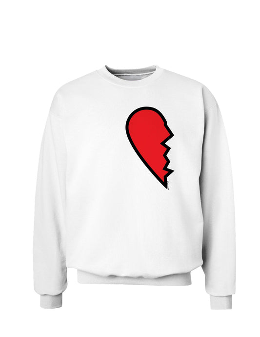 Couples Heart Halves Sweatshirt - Left Half or Right Half-Sweatshirts-TooLoud-White Left Half-Small-Davson Sales