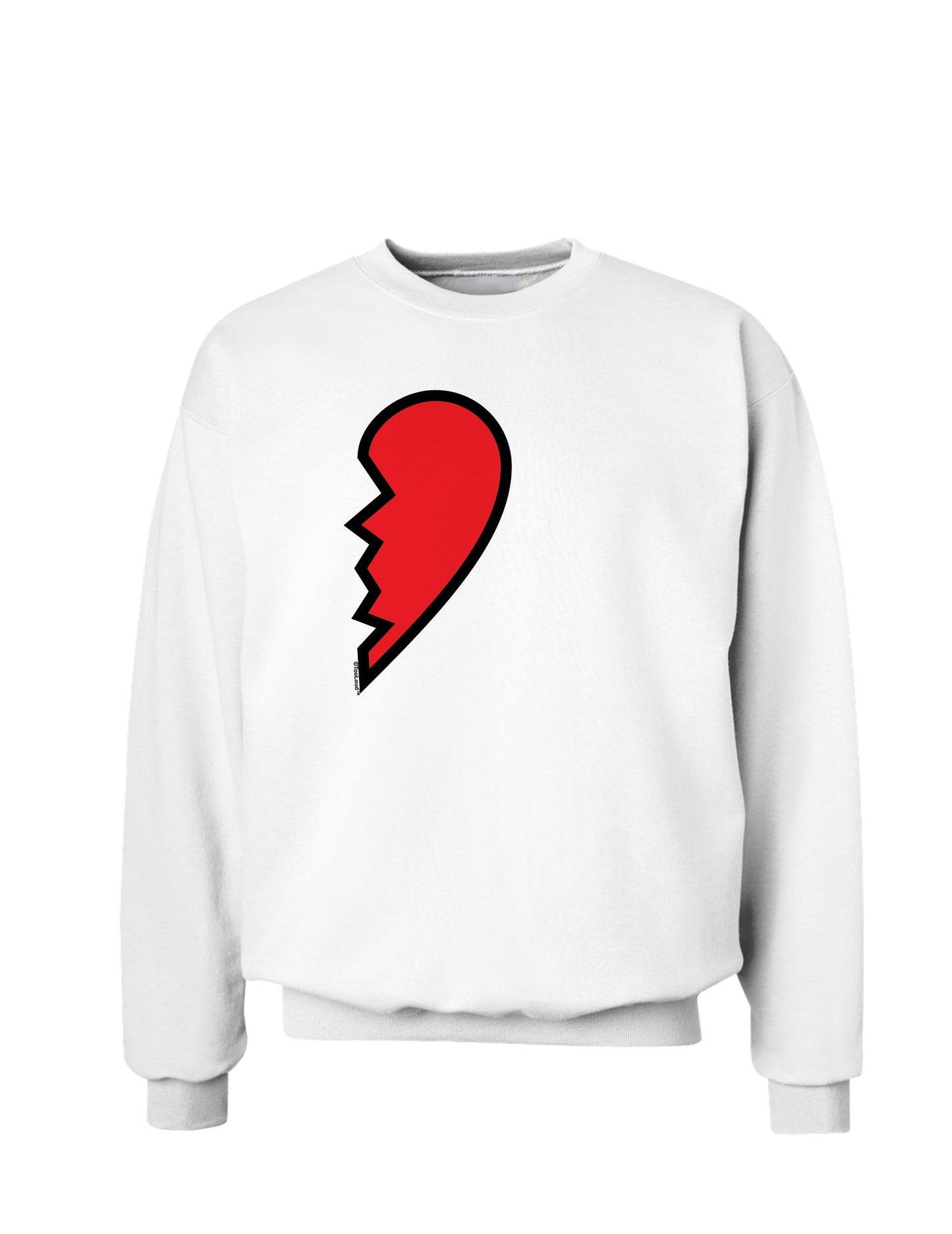Couples Heart Halves Sweatshirt - Left Half or Right Half-Sweatshirts-TooLoud-White Right Half-Small-Davson Sales