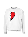 Couples Heart Halves Sweatshirt - Left Half or Right Half-Sweatshirts-TooLoud-White Right Half-Small-Davson Sales