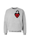 Couples Heart Lock and Key Sweatshirt - Lock or Key-Sweatshirts-TooLoud-Ash Gray Lock-Small-Davson Sales