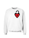Couples Heart Lock and Key Sweatshirt - Lock or Key-Sweatshirts-TooLoud-White Lock-Small-Davson Sales