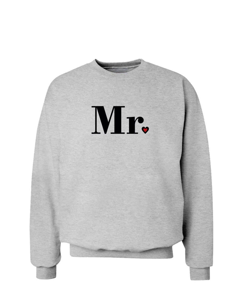 Couples Mr. and Mrs. Valentines Day Sweatshirt - Mr. or Mrs.-Sweatshirts-TooLoud-White Mr.-Small-Davson Sales