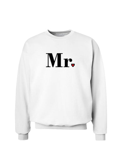 Couples Mr. and Mrs. Valentines Day Sweatshirt - Mr. or Mrs.-Sweatshirts-TooLoud-White Mr.-Small-Davson Sales